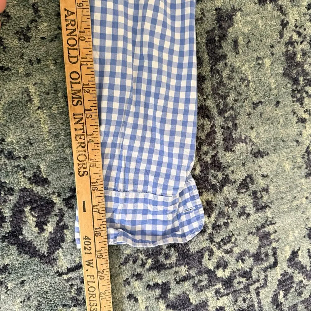 J. Crew | Preppy Gingham Blue/White Cotton Button Down Shirt Business Casual